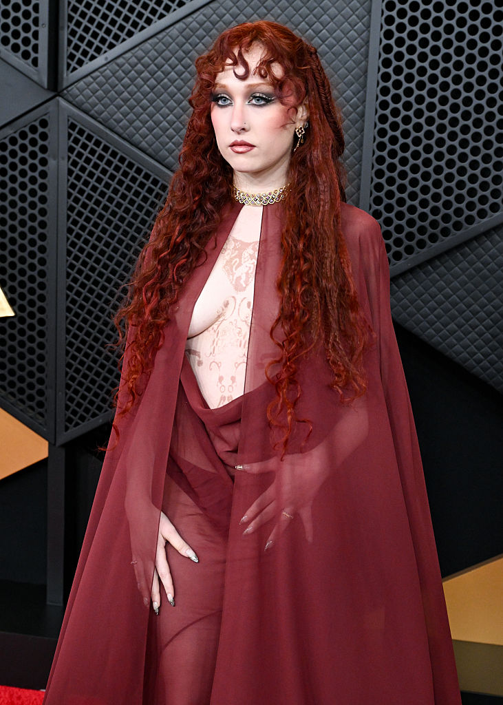 Chappell Roan hits back at criticism after turning up topless to Grammys red carpet
